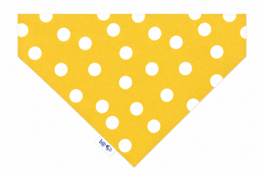 Golden Polka Dot Dog Bandana